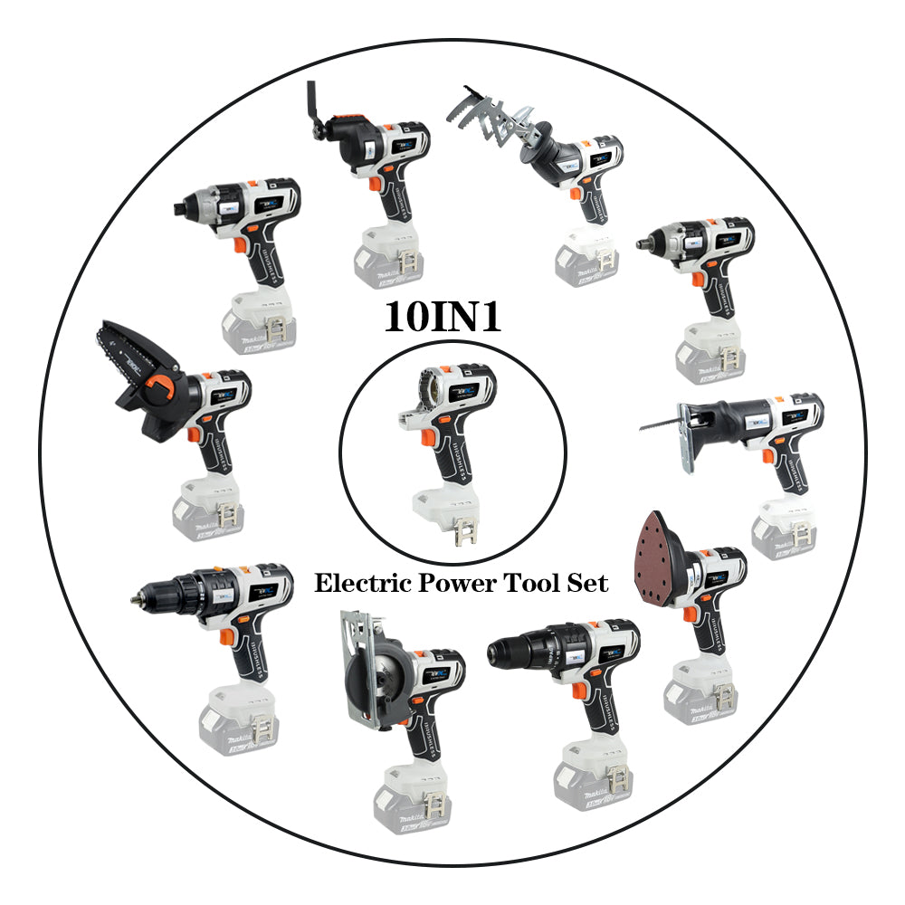 18V snoerloze 10-in-1 multifunctionele gereedschapsset