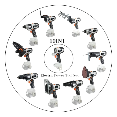 18V snoerloze 10-in-1 multifunctionele gereedschapsset